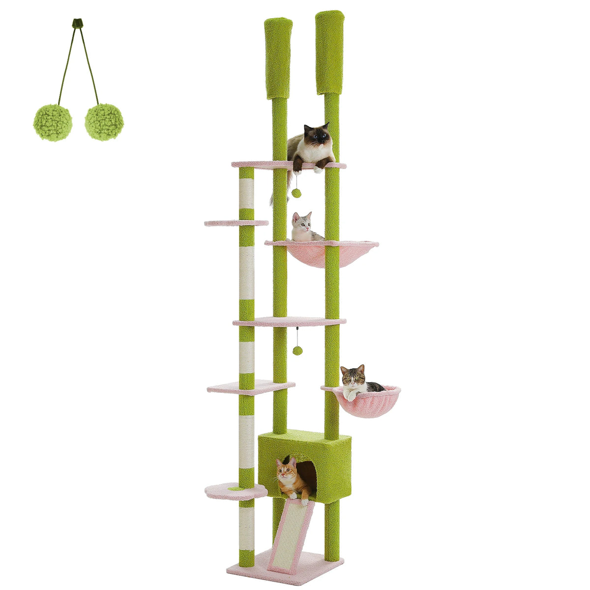 Cactus Floor-to-Ceiling Cat Tower — product view 7