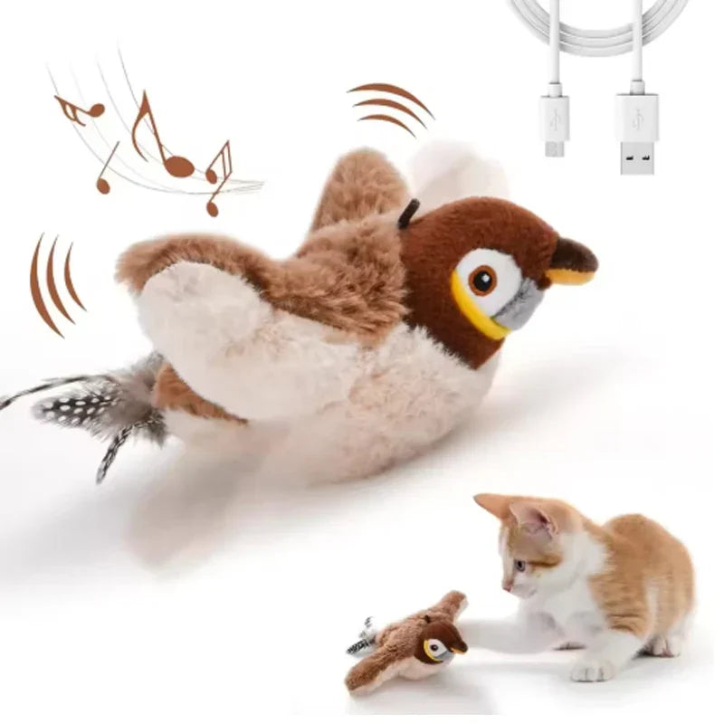 Chirping & Flapping Bird Cat Toy