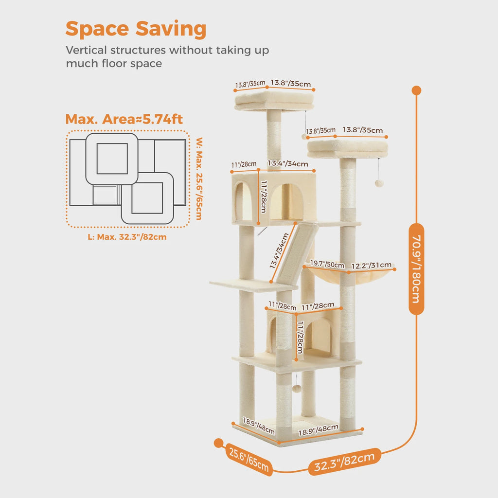 Multi-Level Plush Cat Tree & Condo — product view 4