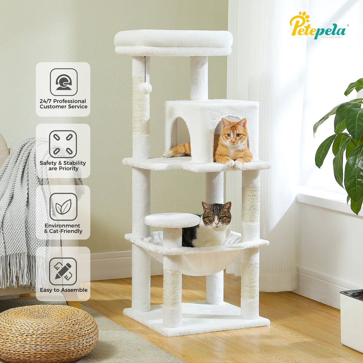 5-Level Cat Tower with Hammock — product view 5