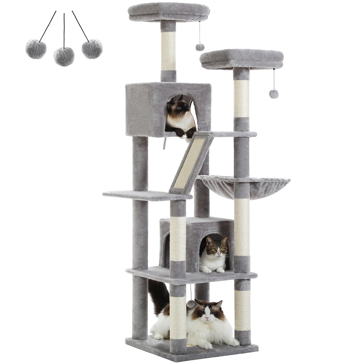 Multi-Level Plush Cat Tree & Condo — product view 10
